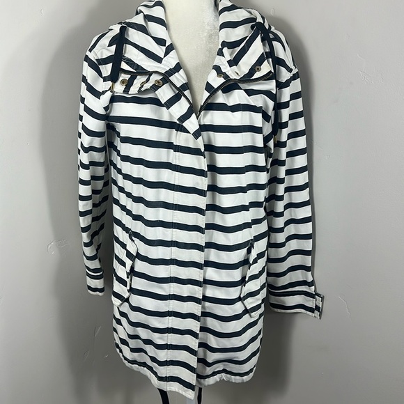 Only Jackets & Blazers - ONLY Laura Parka Dancer Cloud Dancer Black & White Stripe Zip Jacket XS